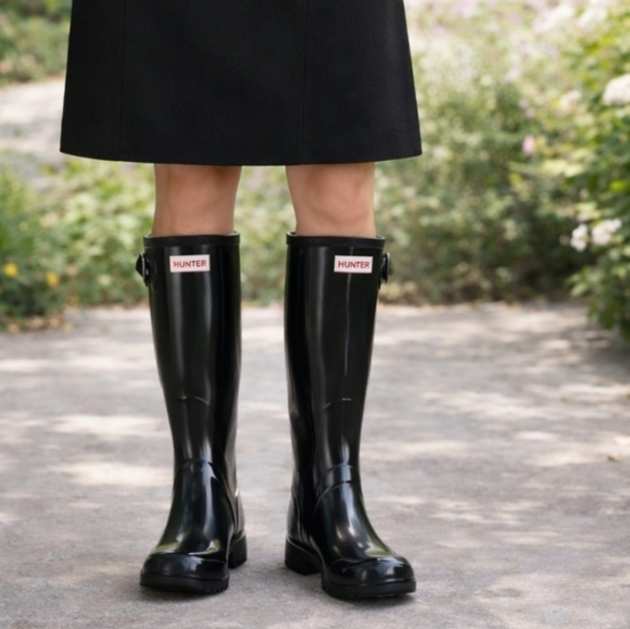 Hunter Shoes - C Hunter | Original Tall Gloss Rain Rubber Boots  37 EU (UK 4 B)